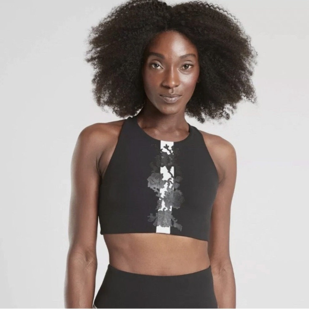 Athleta Rose Stripe Bra in Powervita Size XS